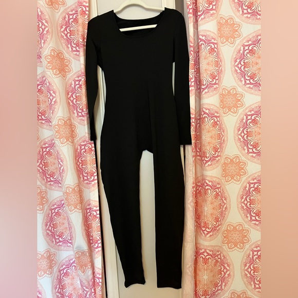 Black long sleeve unitard jumpsuit - Picture 1 of 1